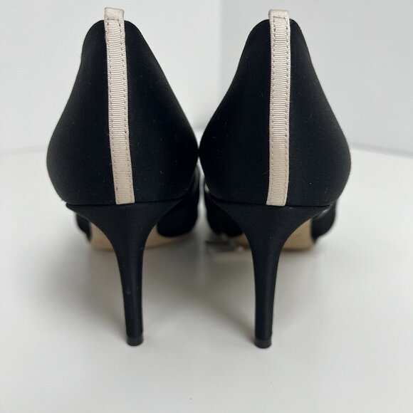SJP BY SARAH JESSICA PARKER Black Satin Highgate  Embellished Buckle Heels Sz 41 - Picture 8 of 11